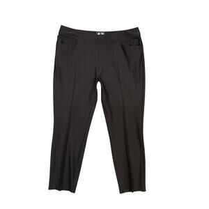 Adidas Pants Women M Medium Black 4 Way Stretch Performance Pull On Slit Pockets